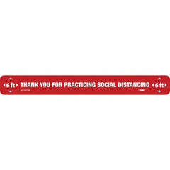 NMC - "Thank You for Practicting Social Distancing" Adhesive-Backed Floor Sign - Exact Industrial Supply