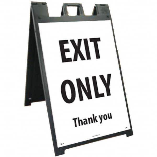 NMC - "EXIT HERE", 25" Wide x 45" High, Plastic Safety Sign - Exact Industrial Supply