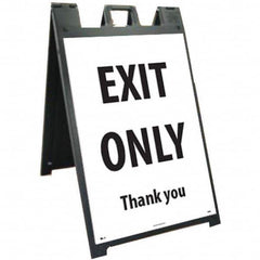 NMC - "EXIT HERE", 25" Wide x 45" High, Plastic Safety Sign - Exact Industrial Supply