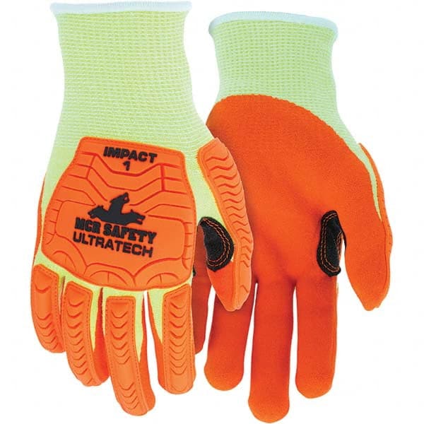 MCR Safety - Size S, ANSI Cut Lvl A5, Puncture Lvl 4, Abrasion Lvl 5, Foam Nitrile Coated Cut & Puncture Resistant Gloves - Exact Industrial Supply