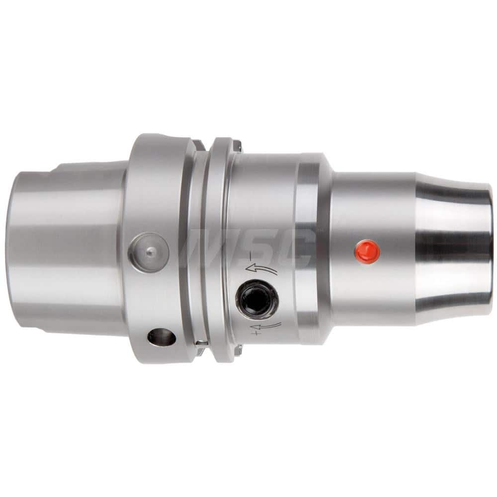 Hydraulic Tool Chuck: HSK63A, HSK63A, Taper Shank, 18 mm Hole 95 mm Projection, 38 mm Nose Dia, 49 mm Clamp Depth, 25,000 RPM, Through Coolant