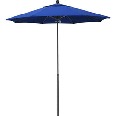 Patio Umbrellas; Diameter (Feet): 7.5; Height (Feet): 7.698; Fabric Color: Royal Blue; Base Included: No; Canopy Fabric: Olefin; Fade Resistant: Yes; Additional Information: Push Lift; Frame Material: Fiberglass