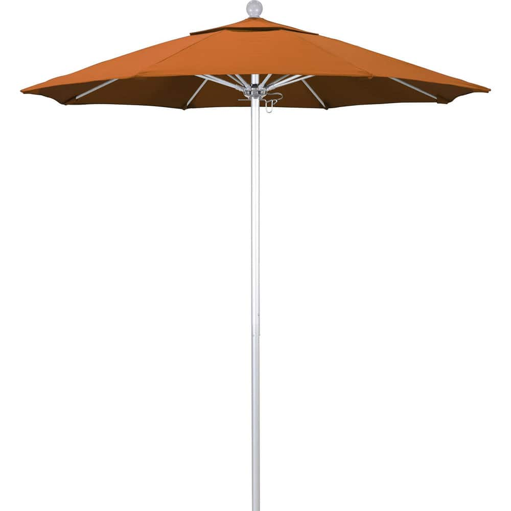 Patio Umbrellas; Diameter (Feet): 7.5; Height (Feet): 8.000; Fabric Color: tuscan; Base Included: No; Canopy Fabric: Pacifica; Fade Resistant: Yes; Additional Information: Push Lift; Frame Material: Aluminum