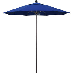 Patio Umbrellas; Diameter (Feet): 7.5; Height (Feet): 8.000; Fabric Color: Pacific Blue; Base Included: No; Canopy Fabric: Pacifica; Fade Resistant: Yes; Additional Information: Push Lift; Frame Material: Aluminum