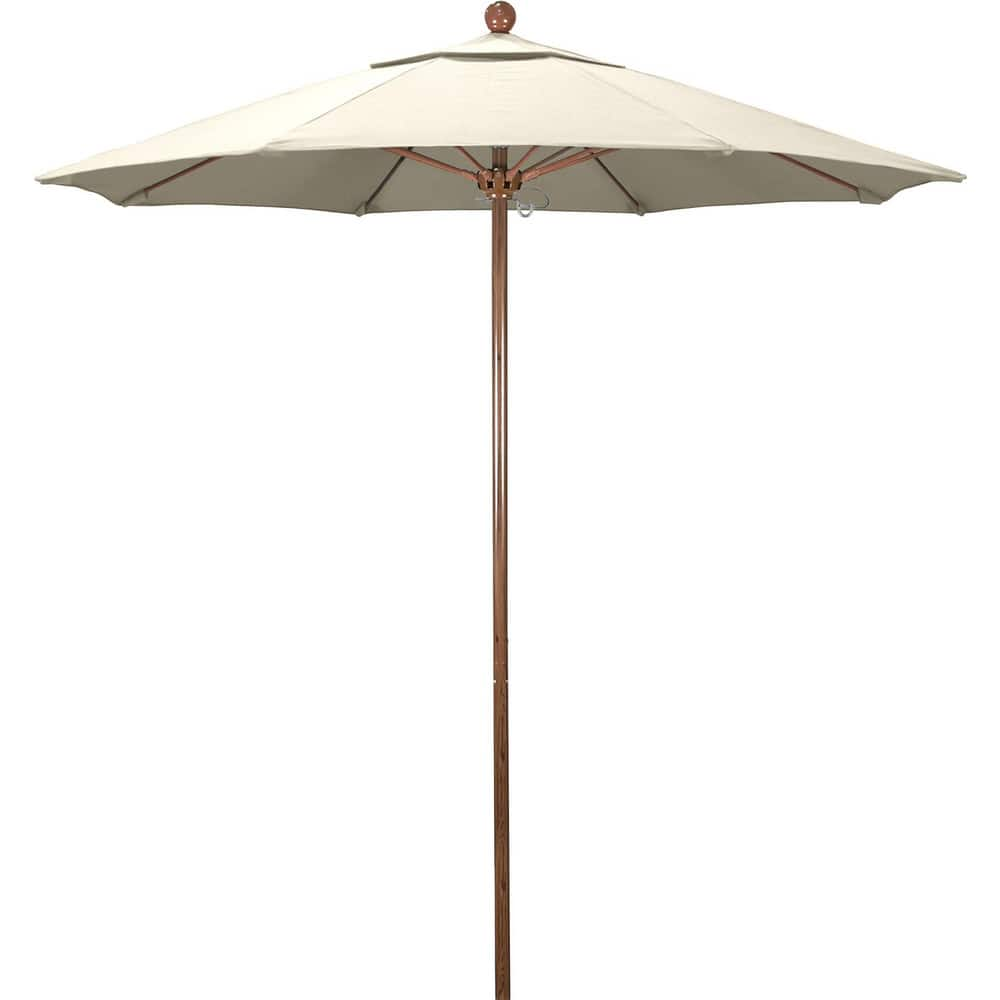 Patio Umbrellas; Diameter (Feet): 7.5; Height (Feet): 8.000; Fabric Color: Beige; Base Included: No; Canopy Fabric: Olefin; Fade Resistant: Yes; Additional Information: Push Lift; Frame Material: Aluminum