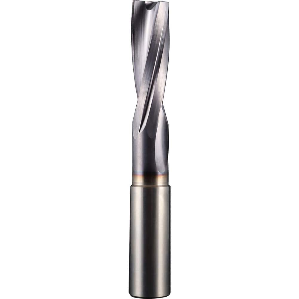 Screw Machine Length Drill Bit: 180 °, Solid Carbide Coated, Right Hand Cut, Spiral Flute, Straight-Cylindrical Shank, Series 136U