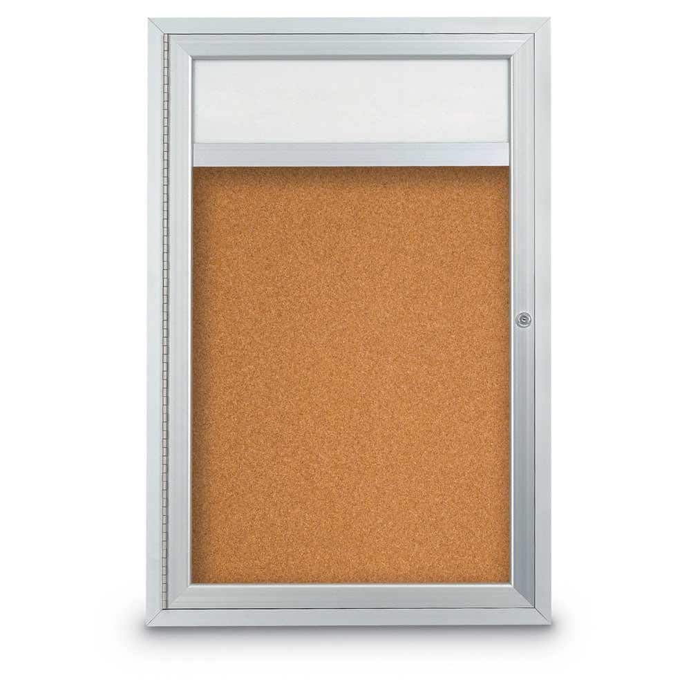 Cork Bulletin Boards; Bulletin Board Type: Enclosed Cork Bulletin Boards; Board Color: Natural Cork; Material: Aluminum; Cork Over Fiberboard; Width (Inch): 24; Overall Height: 36; Overall Thickness: 2; Frame Material: Aluminum; Overall Width: 24; Board M