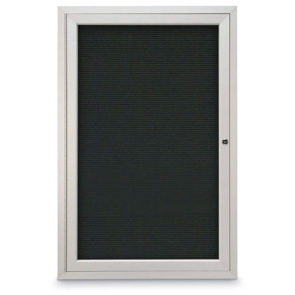 Letter Boards; Type: Enclosed; Width (Inch): 24; Material: Felt; Color: Black; Number of Doors: 1.000; Material: Felt