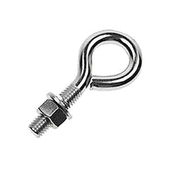 Fixed Lifting Eye Bolt: With Shoulder, 400 lb Capacity, 1/4 ™ Thread, Grade 316 Stainless Steel Fully Threaded, 12″ Shank, 12″ Thread Length