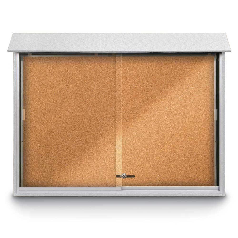 Cork Bulletin Boards; Bulletin Board Type: Enclosed Cork Bulletin Boards; Board Color: Natural Cork; Material: Recycled Plastic; Cork Over Fiberboard; Width (Inch): 52; Overall Height: 40; Overall Thickness: 5.5; Frame Material: Recycled Plastic; Overall