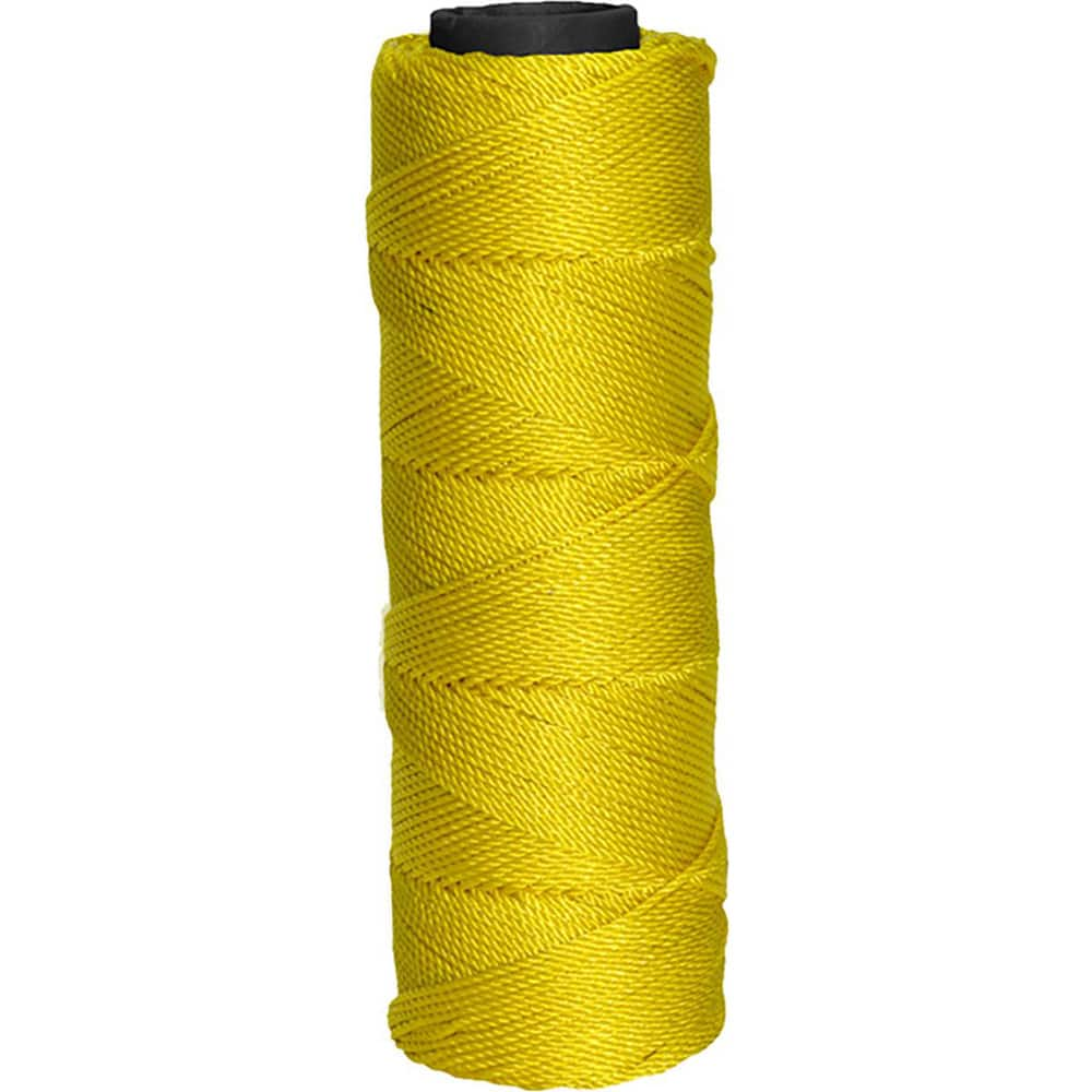 Twine; Type: Mason Line; Material: Nylon; Twine Construction: Twisted; Color: Yellow; Overall Diameter: 0.052; Breaking Strength (Lb.): 120.000; Twine Size: #15; Length (Feet): 1000.00; Twine Size: #15; Diameter (Decimal Inch): 0.052; Color: Yellow; Overa