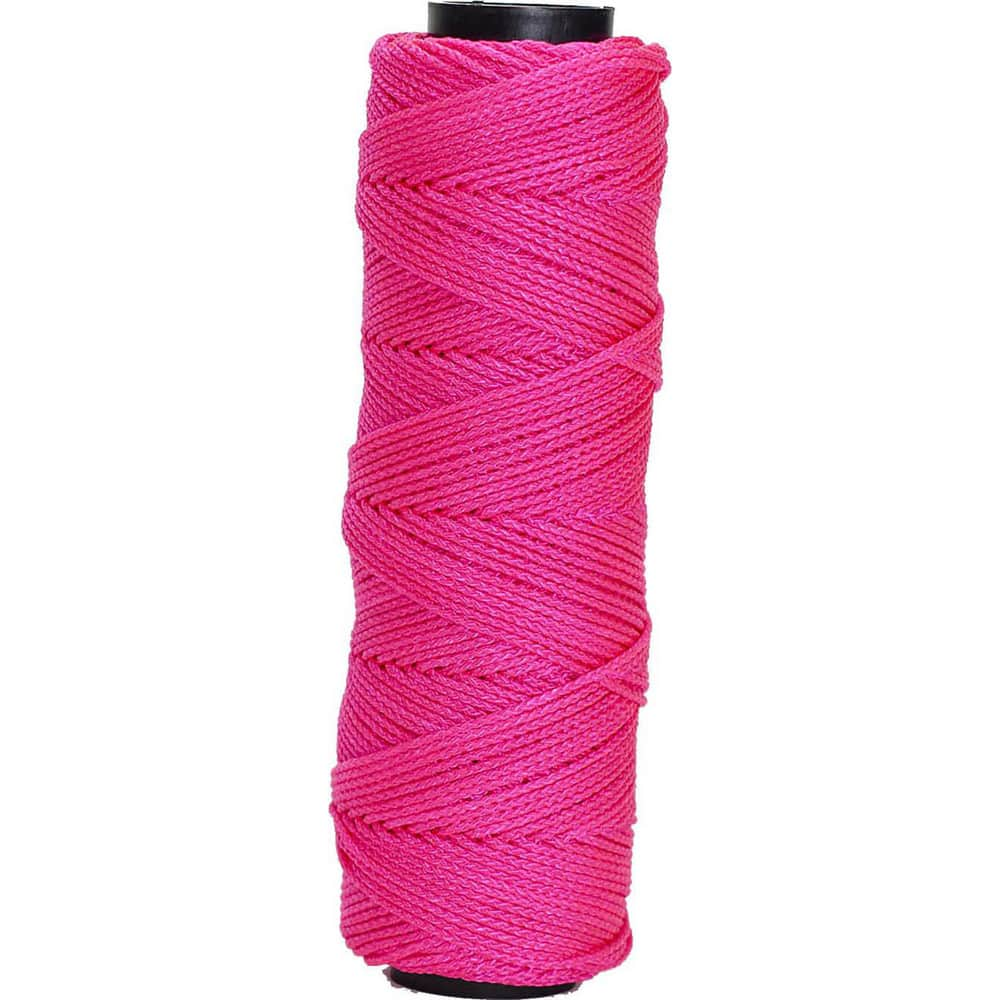 Twine; Type: Mason Line; Material: Nylon; Twine Construction: Braided; Color: Pink; Overall Diameter: 0.060; Breaking Strength (Lb.): 170.000; Twine Size: #18; Length (Feet): 500.00; Twine Size: #18; Diameter (Decimal Inch): 0.060; Color: Pink; Overall Le