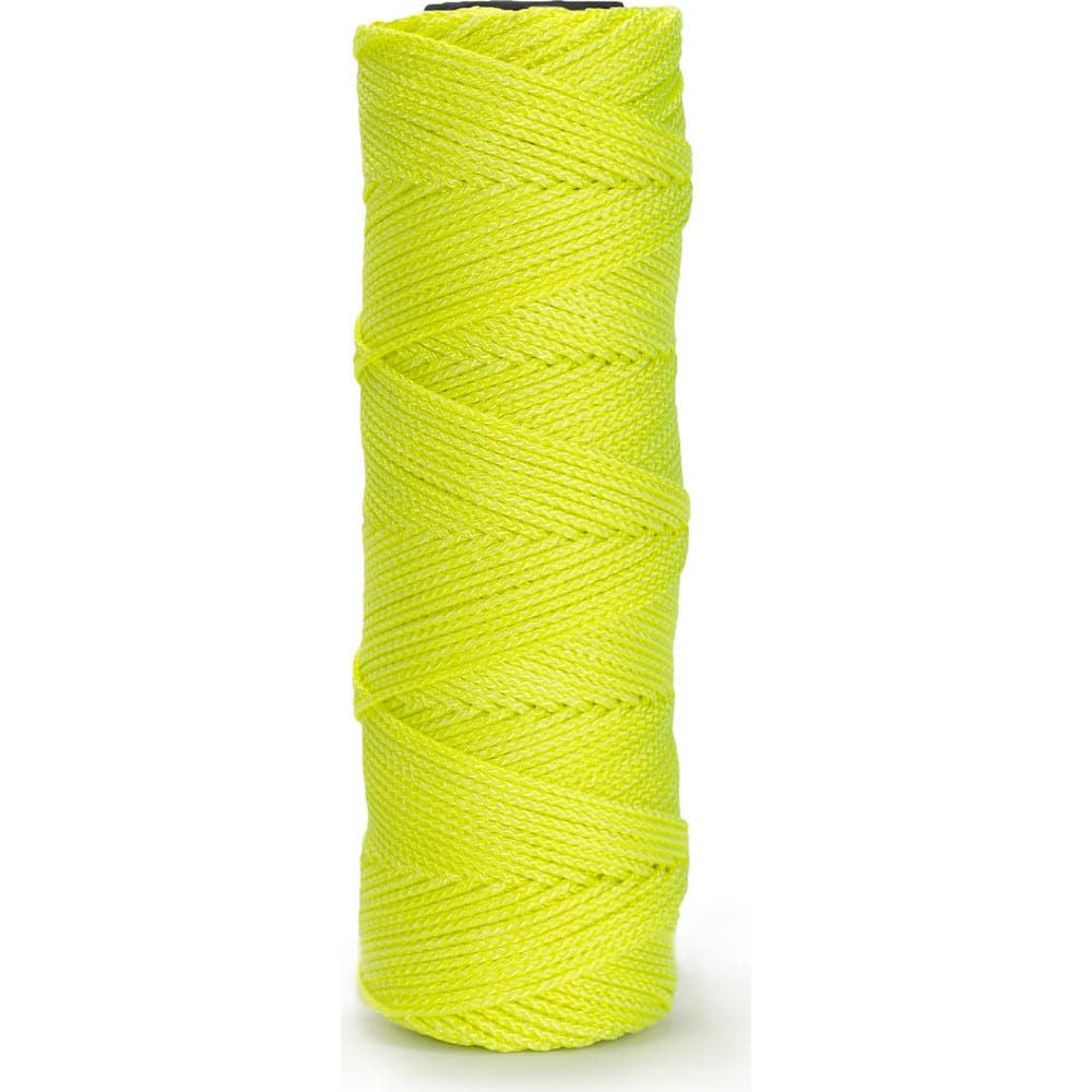 Twine; Type: Mason Line; Material: Nylon; Twine Construction: Braided; Color: Yellow; Overall Diameter: 0.060; Breaking Strength (Lb.): 170.000; Twine Size: #18; Length (Feet): 500.00; Twine Size: #18; Diameter (Decimal Inch): 0.060; Color: Yellow; Overal