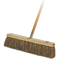 Push Broom: 18″ Wide, Palmyra Bristle 4″ Bristle Length, Wood Block, Threaded Handle Connection, Handle Included