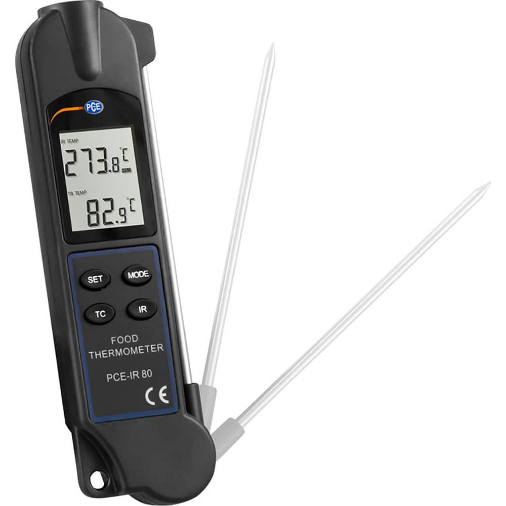 Infrared Thermometers; Display Type: 2.0 TFT LCD; Accuracy: -35 ... 0 ™C / -31 ... 32 ™F :  ™ 4 ™C / 7.2 ™F; Compatible Surface Type: Dull; Dark; Light; Shiny; Resolution: Infrared: 0.1 degree C / 0.18 degree F, Penetration sensor: 0.1 degree C / 0.18 deg