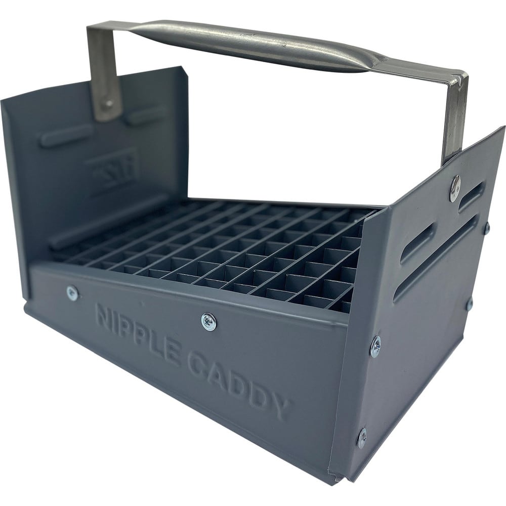 Small Parts Boxes & Organizers; Product Type: Nipple Caddy; Lock Type: Non-Locking; Number of Dividers: 16; Removable Dividers: No; Overall Capacity: 77; Color: Gray; Frame Material: Polyethylene