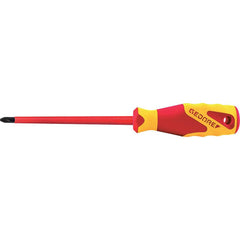 Phillips Screwdrivers; Tip Size: #1; Overall Length: 180.00; Handle Type: Ergonomic; Overall Length (Inch): 180.00; Features: Ergonomic Handle Design Enables Precise & Fatigue-Free Working; VDE Insulation Up To 1000 V, 3-Component Handle Power-Grip With H