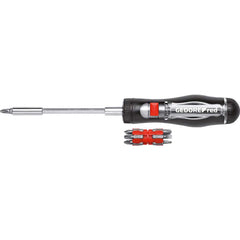 Bit Screwdrivers; Tip Type: Hex; Drive Size: 1/4 in; Slotted Point Size: 4 mm; 5.5 mm; 4.5 mm; Features: Ratchet Lock In Central Position; 2-Component Handle; Screwdriver Handle With Integrated Ratchet Function, Reversible; Lockable Telescopic Blade, Cont