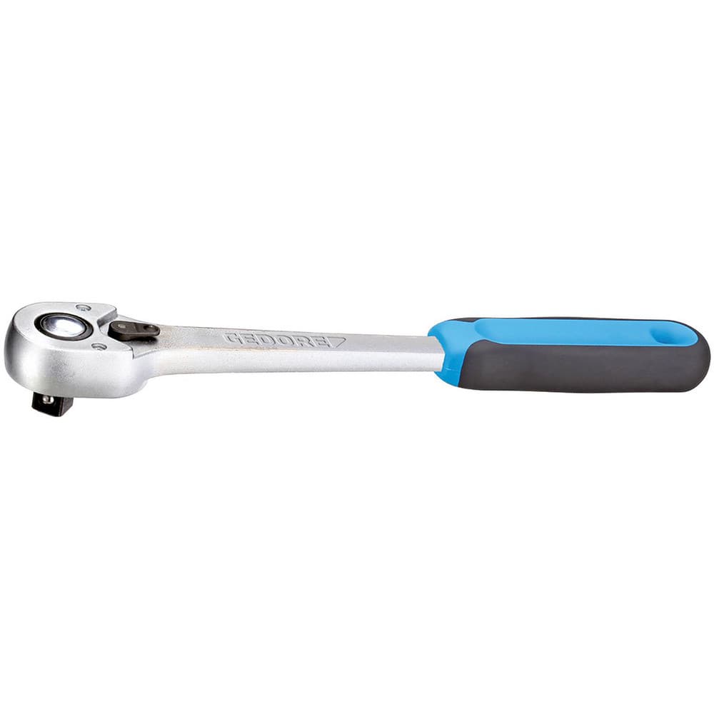 Reversible Ratchet: 1/2″ Drive, Pear Head 270 mm OAL, 48 Gear Teeth, Reversible Head, Chrome-Plated