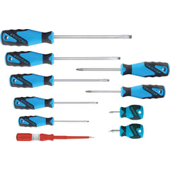 Screwdriver Set: 10 Pc, Phillips Includes Slotted 2150 3, 4, 5.5, 6.5, 8, Stubby Slotted Screwdriver 5.5, Cross Recess No. 2160 PH 1, 2, Stubby Phillips Screwdriver #1, Phase Tester 3.5