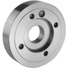 Lathe Chuck Adapter Back Plates; Nominal Chuck Size: 6 in; Mount Type: A1-5;A2-5; Spindle Nose Type: A Series; Chuck Compatibility: 1-107-0600; 1-202-0600; 1-105-0600; 1-201-0600; 1-106-0600; 1-203-0600; Through-hole Diameter: 1.57 in; Chuck Diameter Comp