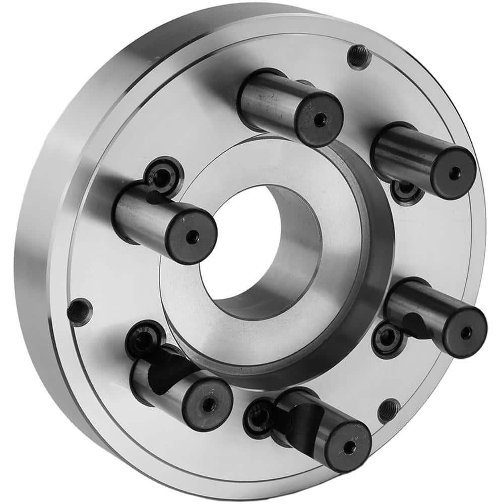 Lathe Chuck Adapter Back Plates; Nominal Chuck Size: 20 in; Mount Type: D1-11; Spindle Nose Type: D Series; Chuck Compatibility: 1-302-2000; 1-301-2000; Through-hole Diameter: 4.921 in; Chuck Diameter Compatibility: 20 in; Material: Steel; Chuck Diameter