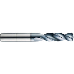 20.5 mm Dia. × 22 mm Shank × 101 mm Flute Length × 153 mm OAL, 5xD, 145°, TA, 2 Flute, External, Round Solid Carbide Drill - Exact Industrial Supply