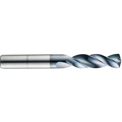 22 mm Dia. × 22 mm Shank × 93 mm Flute Length × 150 mm OAL, 3xD, 145°, TA, 2 Flute, External, Round Solid Carbide Drill - Exact Industrial Supply
