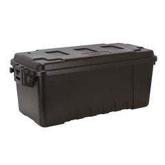 Totes & Storage Containers; Container Type: Cargo Box; Overall Height: 12.75 in; Overall Width: 14; Overall Length: 30.00; Load Capacity: 68 Quart; Lid Included: Yes; Lid Type: Tight Fitting; Material: Polypropylene; Stacking: Yes; Color: Black