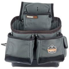 5522 GRAY 16-POCKET TOOL POUCH-SYNTH - Exact Industrial Supply
