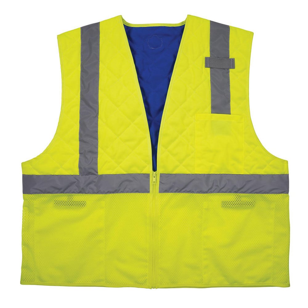 Cooling Vests; Cooling Technology: Evaporative Cooling Vest; Activation Method: Soak in Cold Water; Breakaway: No; Size: Medium; Expandable: No; Color: Lime; Closure Type: Zipper; Number Of Pockets: 2.000; Closure: Zipper