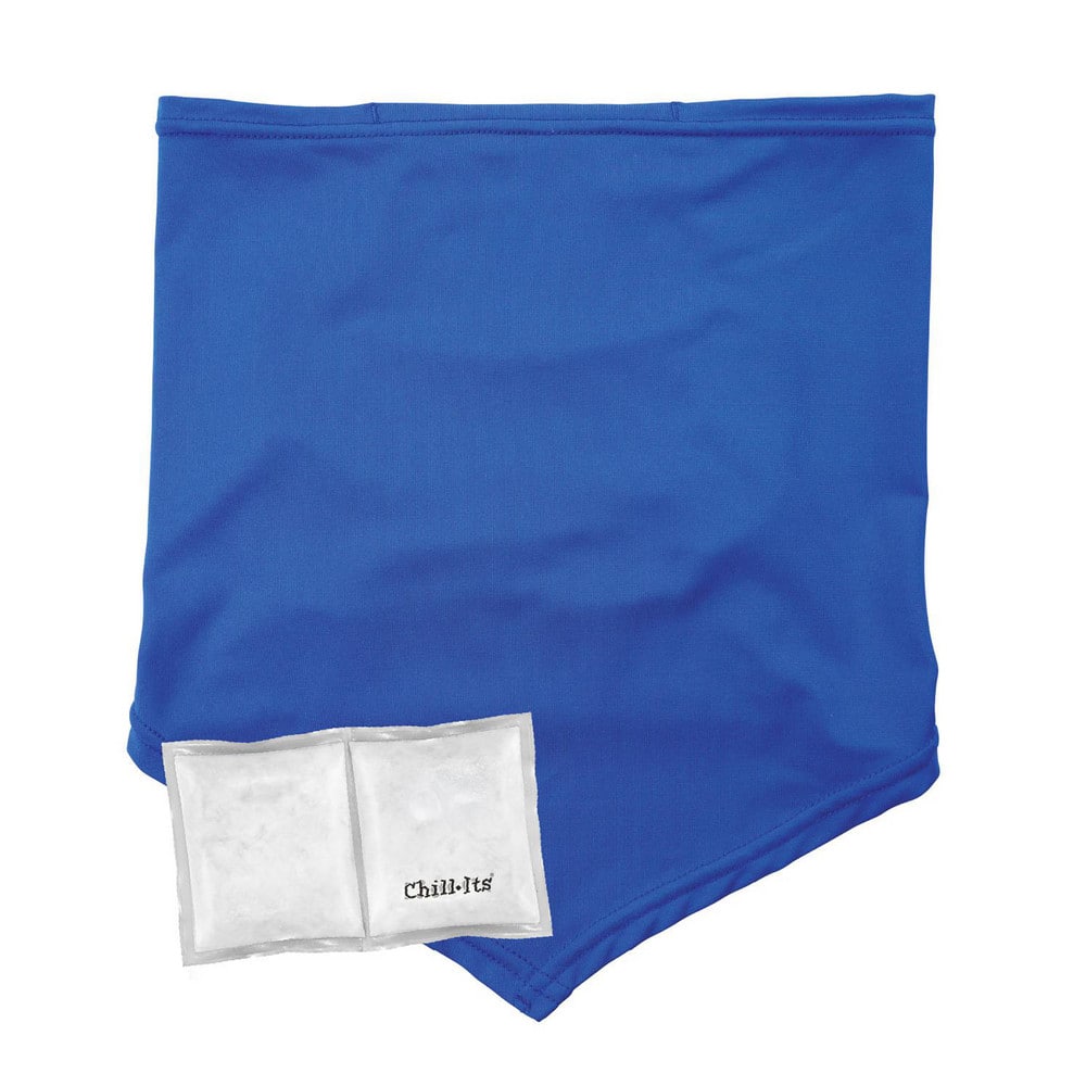 Hats, Headbands & Bandanas; Garment Style: Cooling Bandana; Garment Type: Cooling; Garment Color: Blue; Size: Small/Medium; Material: Polyester; Spandex; Closure Type: None; Features: Interior Back-Of-Neck Pocket Holds Ice or Phase Change Packs for Advanc