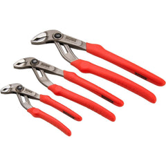 Plier Sets; Plier Type Included: Locking; Overall Length: 7-1/4 in; 12-5/8 in; 9-7/8 in; Handle Material: Ergonomic Comfort; Includes: (1) 10 in Lock Joint Plier, (1) 12 in Lock Joint Plier, (1) 7 in Lock Joint Plier; Insulated: Yes; Tether Style: Not Tet