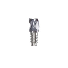 Square End Mill Heads; Mill Diameter (mm): 10.00; Mill Diameter (Decimal Inch): 0.3937; Number of Flutes: 3; Length of Cut (Decimal Inch): 0.2953; Length of Cut (mm): 7.5000; Connection Type: Duo-Lock 10; Overall Length (Inch): 0.4921; Overall Length (mm)