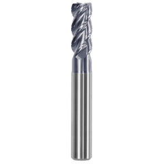 Corner Chamfer End Mill: 0.2362″ Dia, 0.5118″ LOC, 4 Flute, 0.0079″ Chamfer Width, Solid Carbide 2.28 mm OAL, AlTiN Coated, Centercutting