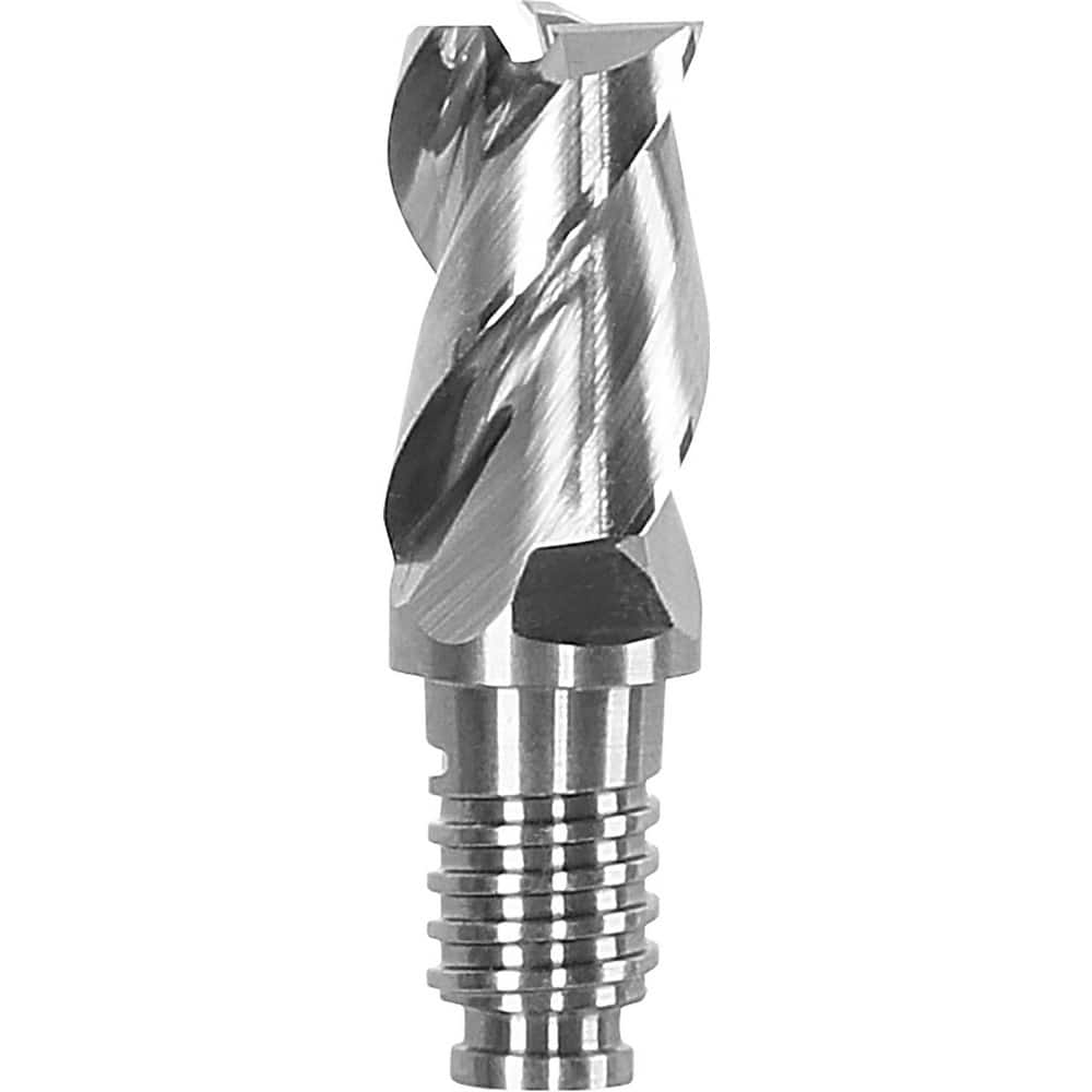 Corner Radius & Corner Chamfer End Mill Heads; Chamfer Angle: 45.000; Connection Type: Duo-Lock 16; Centercutting: Yes; Flute Type: Spiral; Number Of Flutes: 3; End Mill Material: Solid Carbide; Overall Length: 1.26