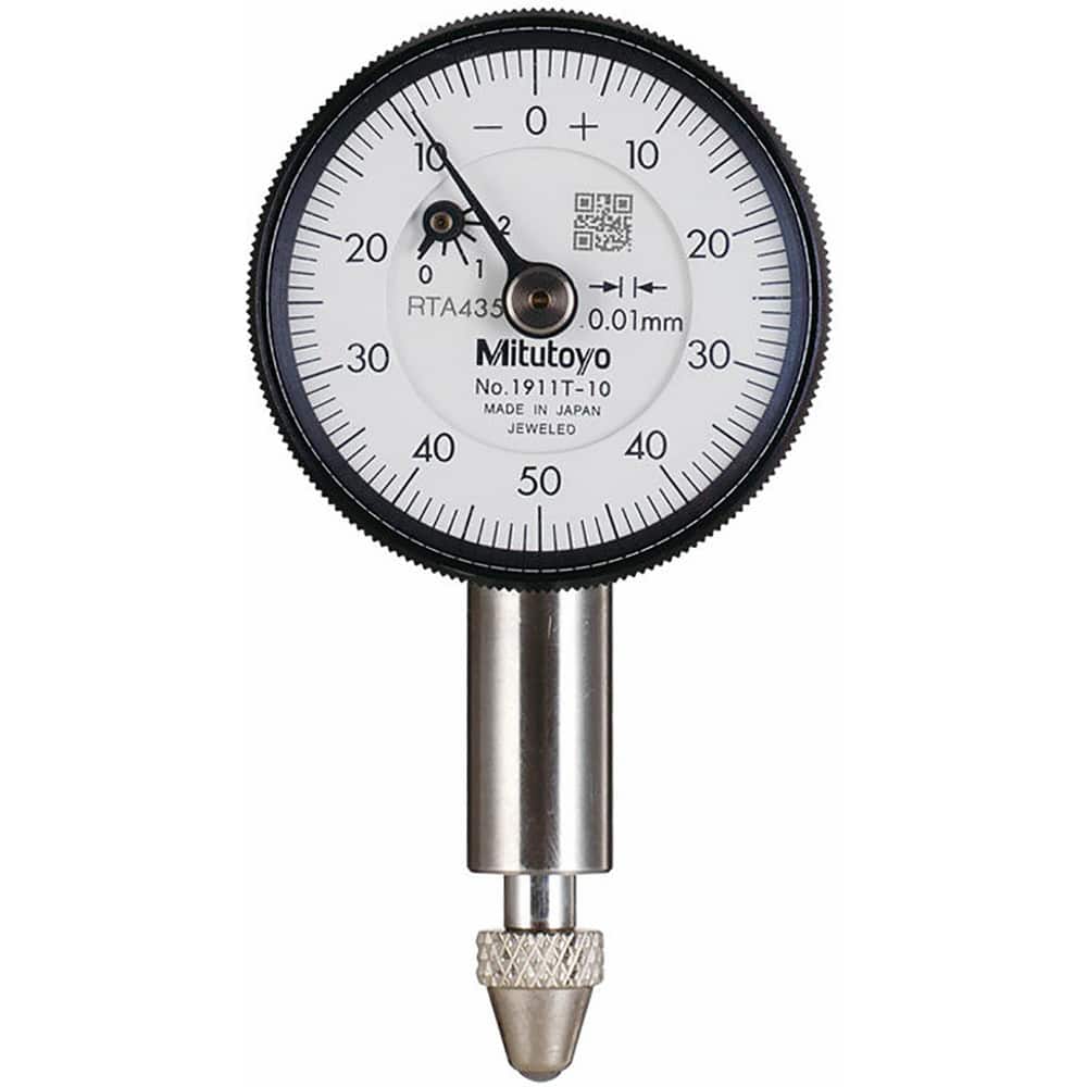 Dial Drop Indicators; Accuracy (Decimal Inch):  ™.001; Back Type: Flat; Indicator Style: Plunger; Bearing Type: Jeweled; Dial Graduation (Decimal Inch): 0.001000; Dial Reading: 0-20-0; Measuring Force (N): 0.3 to 1.8; Base Mount Type: Clamp-on; Dial Diame
