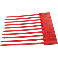 Security Seals; Type: Tamper-Evident Plastic Seal; Overall Length (Decimal Inch): 17.50; Operating Length: 15 in; Breaking Strength: 112.000; Material: Polypropylene; Color: Blue; Color: Blue; Overall Length: 17.50; Material: Polypropylene; Product Type: