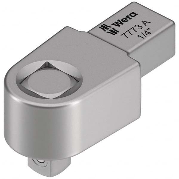 Wera - Torque Wrench Interchangeable Heads Head Type: Square NonRatcheting Size (Inch): 1/4 - Exact Industrial Supply