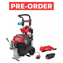 Milwaukee Tool - Electric & Gas Drain Cleaning Machines Type of Power: Cordless For Minimum Pipe Size: 3 (Inch) - Exact Industrial Supply