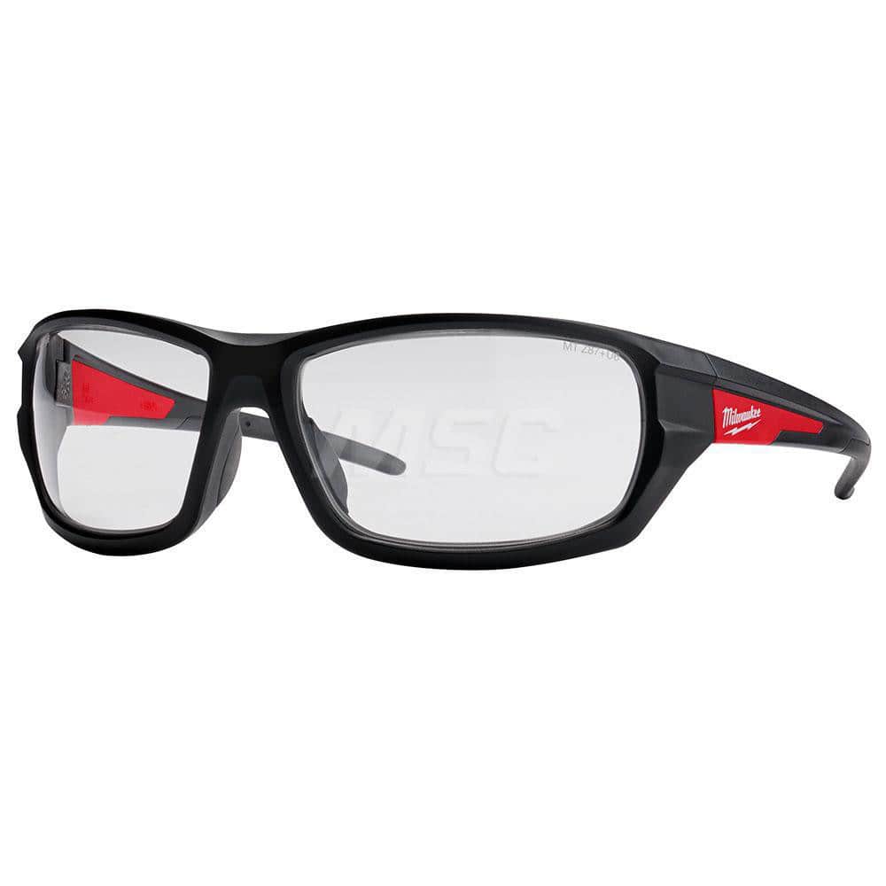 Safety Glass: Anti-Fog & Anti-Scratch, Plastic, Clear Lenses, Full-Framed Black Frame, Traditional