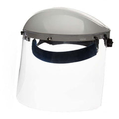 Face Shield & Headgear: Polycarbonate, Black, 8″ High, 6″ Wide, Includes Universal Crown