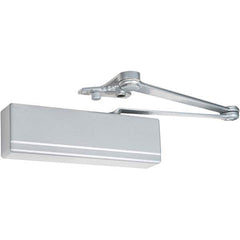 Door Damper: 11.8″ Closer Body Length Sprayed Aluminum Finish, Non-Handed