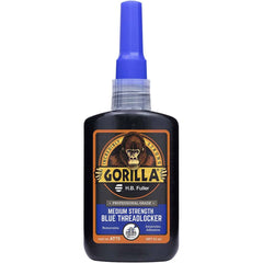 GorillaPro - 50 mL Bottle, Blue, Medium Strength Threadlocker - Exact Industrial Supply