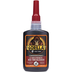 GorillaPro - 50 mL Bottle, Red, High Strength Threadlocker - Exact Industrial Supply