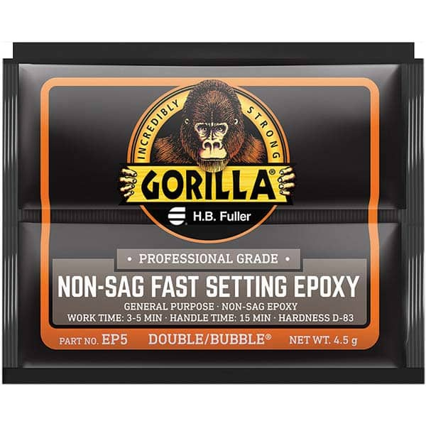 GorillaPro - Smaller than 1 oz. Foil Pack Non-Sag Fast Setting Epoxy - Exact Industrial Supply