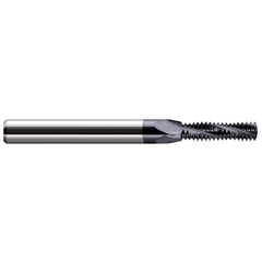 Harvey Tool - M4 X 0.70 Internal/External 0.7mm Pitch 3/16" Shank 3-Flute Solid Carbide Helical Flute Thread Mill - Exact Industrial Supply