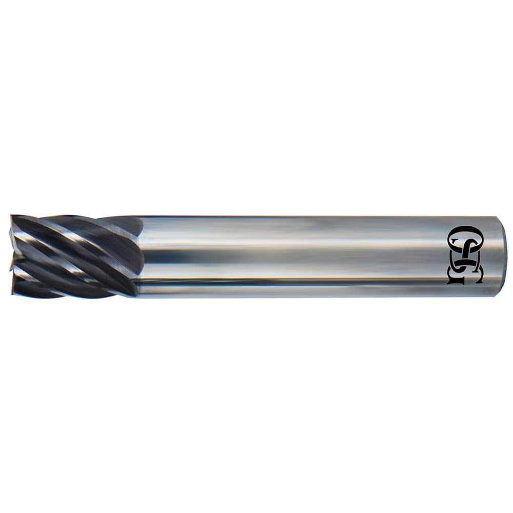 Corner Radius End Mill: 5/8″ Dia, 1-1/4″ LOC, 0.03″ Radius, 7 Flutes, Solid Carbide 3-1/2″ OAL, 5/8″ Shank Dia, 36 ° Helix, EXO Coated, Corner Radius End, Series VGM7