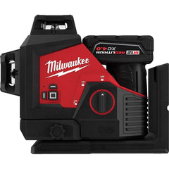 Milwaukee Tool - Laser Levels; Level Type: Laser Precision Level ; Maximum Measuring Range (Feet): 250 ; Number of Beams: 3 ; Beam Color: Green ; Accuracy: 0.125" ; Description: The MILWAUKEE? M12? Green 3-Plane Laser Kit offers 15+ hours of runtime and - Exact Industrial Supply