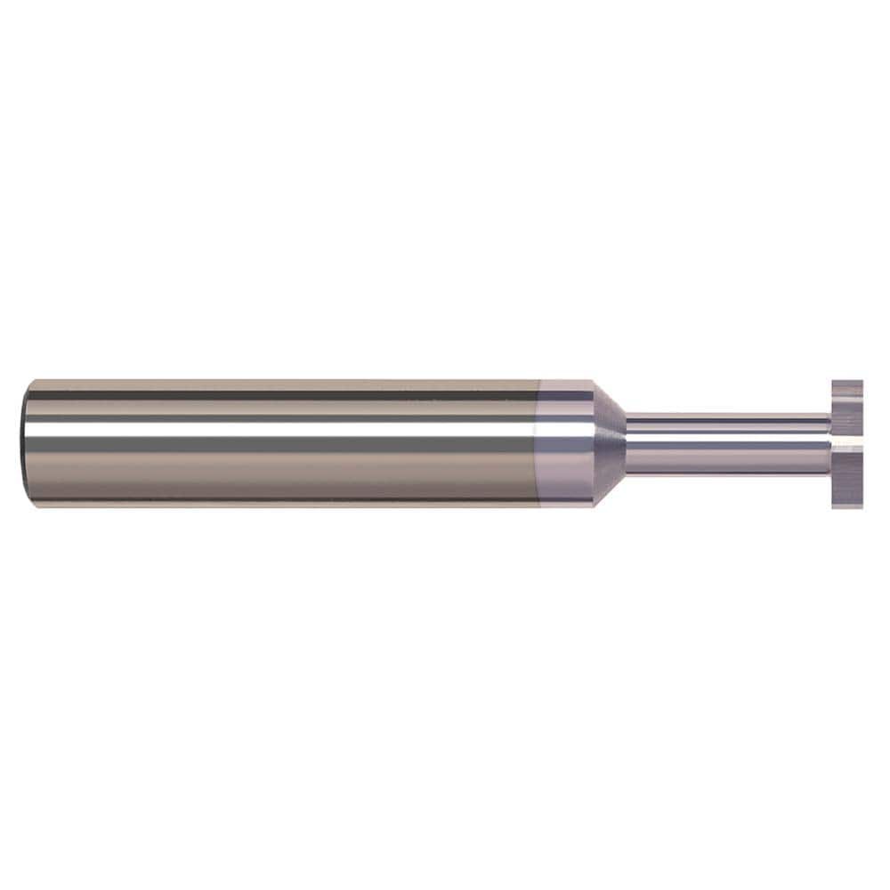 Harvey Tool - 1/2" Cut Diam, 1/32" Cut Width, 1/2" Shank, Straight-Tooth Woodruff Keyseat Cutter - Exact Industrial Supply